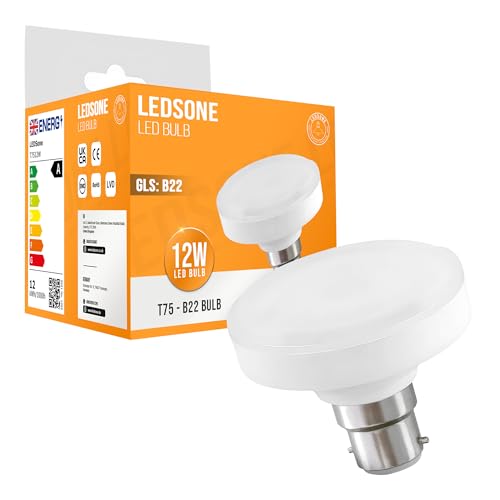 Cool White LED GLS Bulbs 6500K – A55, A60, A65, A95 & T75 - T75 12W, B22, Single