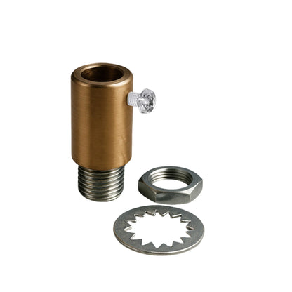 Metal Cord Grip with M10 Thread, Nut & Washer – Copper or Yellow Brass - Yellow Brass, Single, Standard