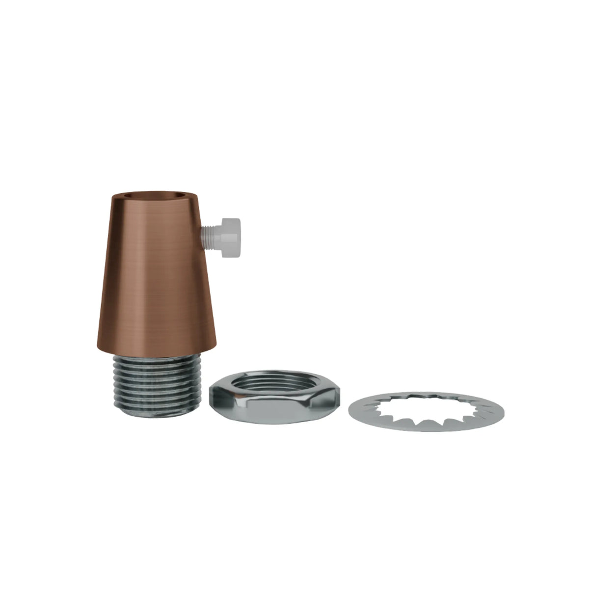 Cone Cord Grip with M10 Thread, Nut & Washer – 4 Finishes - Copper, Standard, Pack of 5