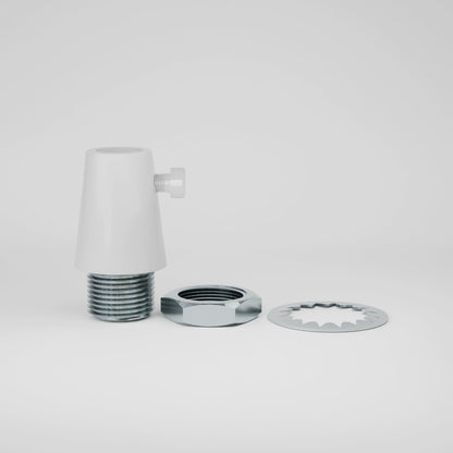 Cone Cord Grip with M10 Thread, Nut & Washer – 4 Finishes - White, Standard, Pack of 5