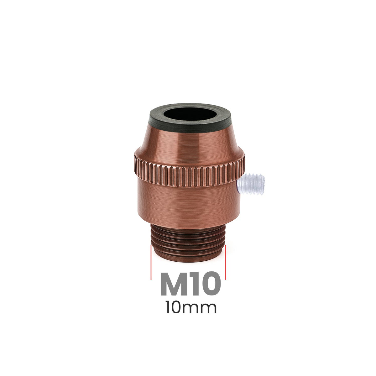 Knurled Metal Cord Grip M10 – 4 Finishes, Pack of 5 - Copper, Standard, Pack of 5