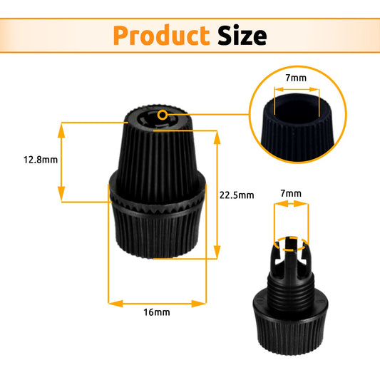 Ribbed Plastic Cord Grip – 16 x 22.5 mm, Black, Green or White - photo 2