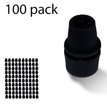 Ribbed Plastic Cord Grip – 16 x 22.5 mm, Black, Green or White - Black, Pack of 100, Standard