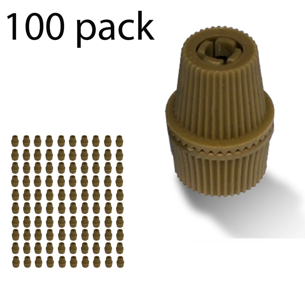 Ribbed Plastic Cord Grip – 16 x 22.5 mm, Black, Green or White - Green, Pack of 100, Standard