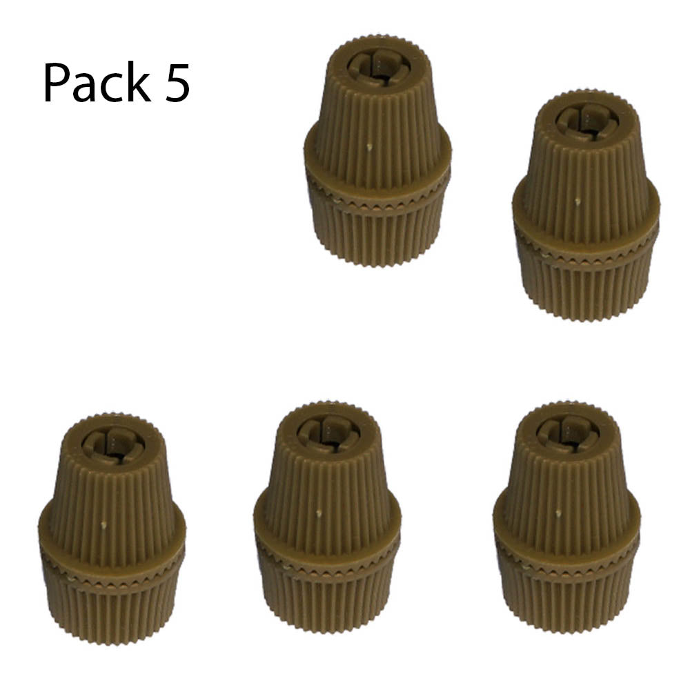 Ribbed Plastic Cord Grip – 16 x 22.5 mm, Black, Green or White - Green, Pack of 5, Standard