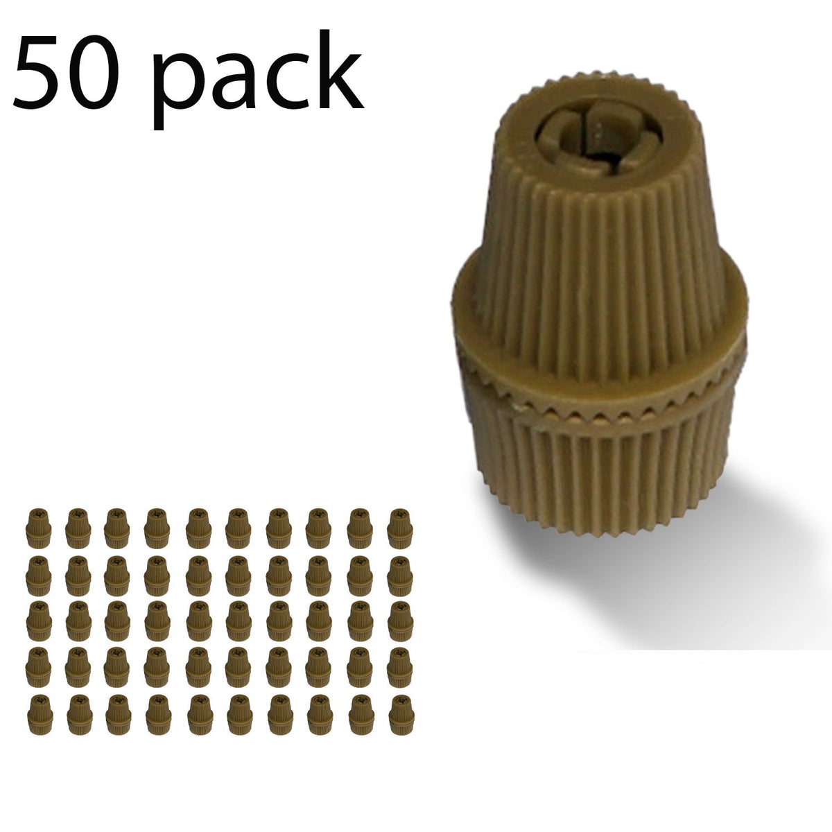 Ribbed Plastic Cord Grip – 16 x 22.5 mm, Black, Green or White - Green, Pack of 50, Standard