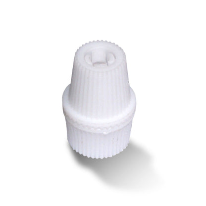 Ribbed Plastic Cord Grip – 16 x 22.5 mm, Black, Green or White - White, Single, Standard