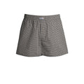 Men's Woven Cotton Boxer Shorts – Olive & Grey Check, Button Fly, L to XXL - L
