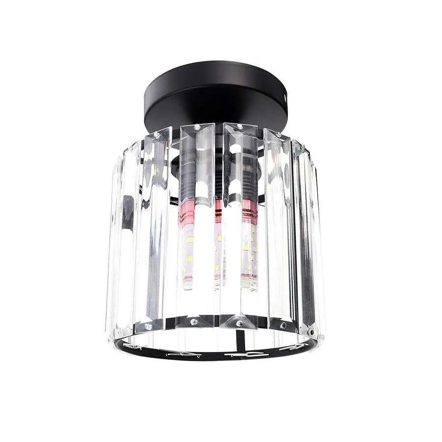 Crystal Cage Lamp Shade – Easy Fit with Reducer Ring - Black, WCCYRO, Single