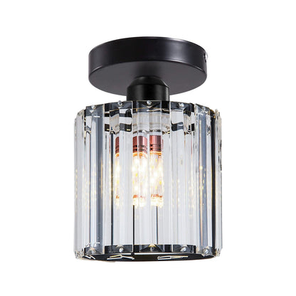Crystal Cage Lamp Shade – Easy Fit with Reducer Ring - Black, with T45 LED Bulb 4W (WCCYRO), Pack of 2