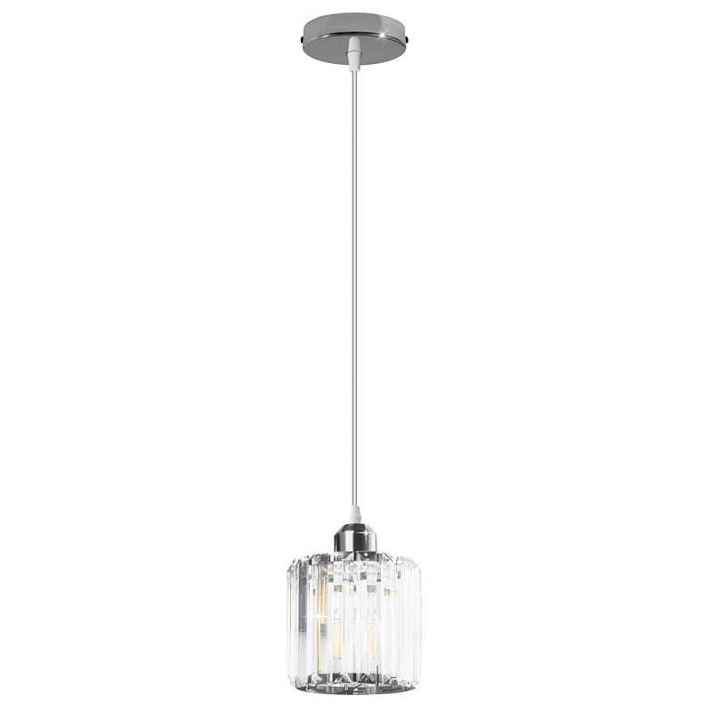 Crystal Cage Lamp Shade – Easy Fit with Reducer Ring - Chrome, WCCY1RO, Single