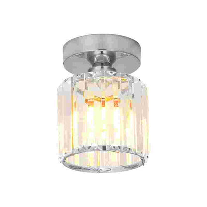 Crystal Cage Lamp Shade – Easy Fit with Reducer Ring - Chrome, WCCYRO, Single