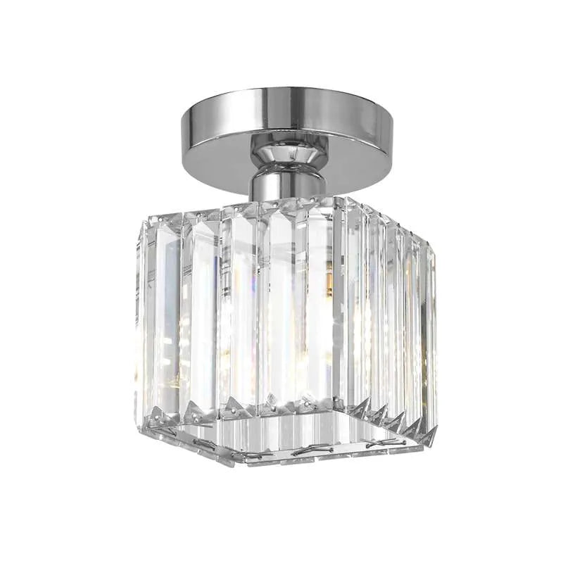 Crystal Cage Lamp Shade – Easy Fit with Reducer Ring - Chrome, WCCYSQ, Single