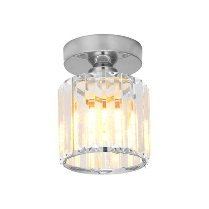 Crystal Cage Lamp Shade – Easy Fit with Reducer Ring - Chrome, with T45 LED Bulb 4W (WCCYRO), Pack of 2