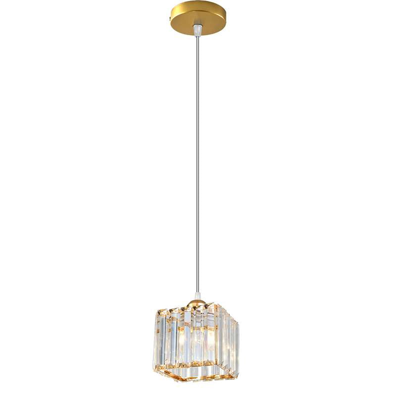 Crystal Cage Lamp Shade – Easy Fit with Reducer Ring - Gold, WCCY1SQ, Single