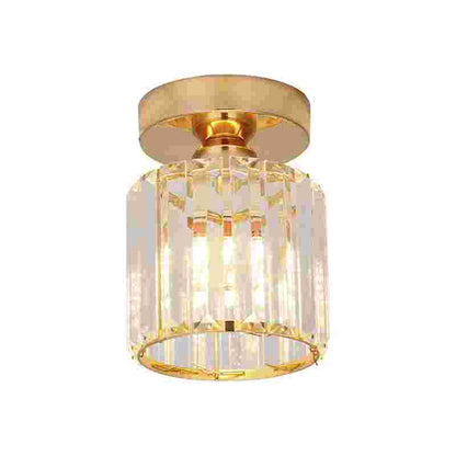 Crystal Cage Lamp Shade – Easy Fit with Reducer Ring - Gold, WCCYRO, Single