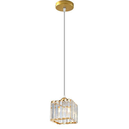 Crystal Cage Lamp Shade – Easy Fit with Reducer Ring - Gold, with ST64 Bulb (WCCY1SQ), Pack of 2