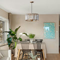 Crystal Drum Pendant Light – 12, 20 or 30 cm, Black or Gold