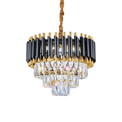 Crystal Lamp Shade - 30 cm, Black Frame, Single