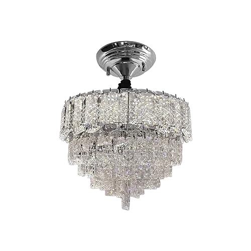 Crystal Lamp Shade - 30 cm (LSCACU300), Chrome, Single