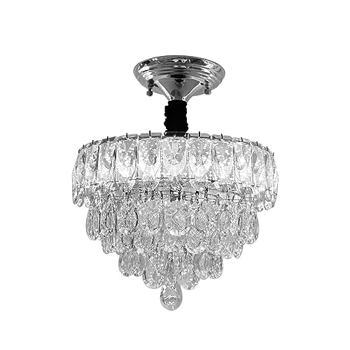 Crystal Lamp Shade - 30 cm (LSCAOV300), Chrome, Single