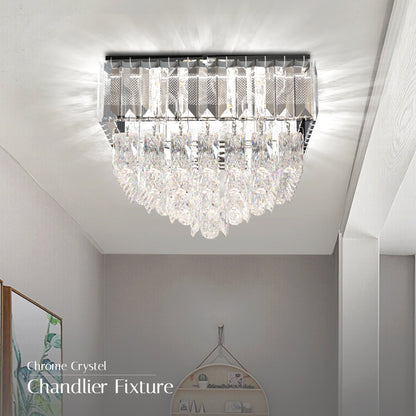 Crystal Lamp Shade - 30 cm with ST64 Bulb, Clear, Single