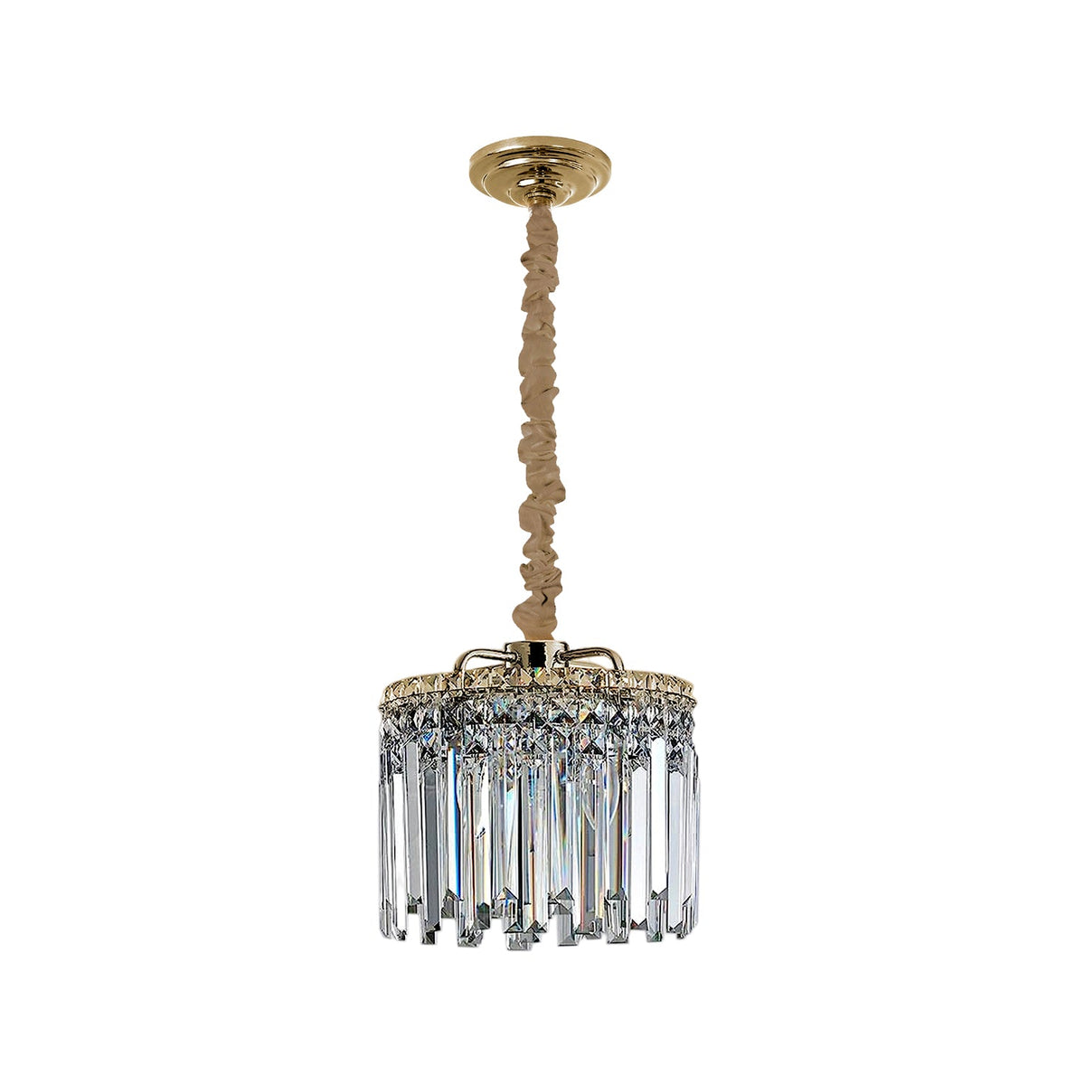 Crystal Lamp Shade - 40 cm, Gold, Single