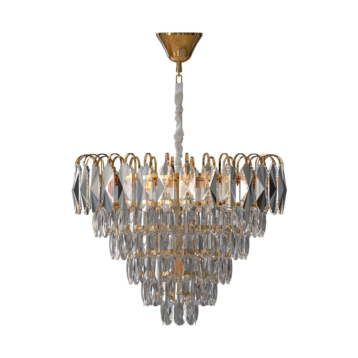 Crystal Lamp Shade - 50 cm (LSCA500), Gold, Single