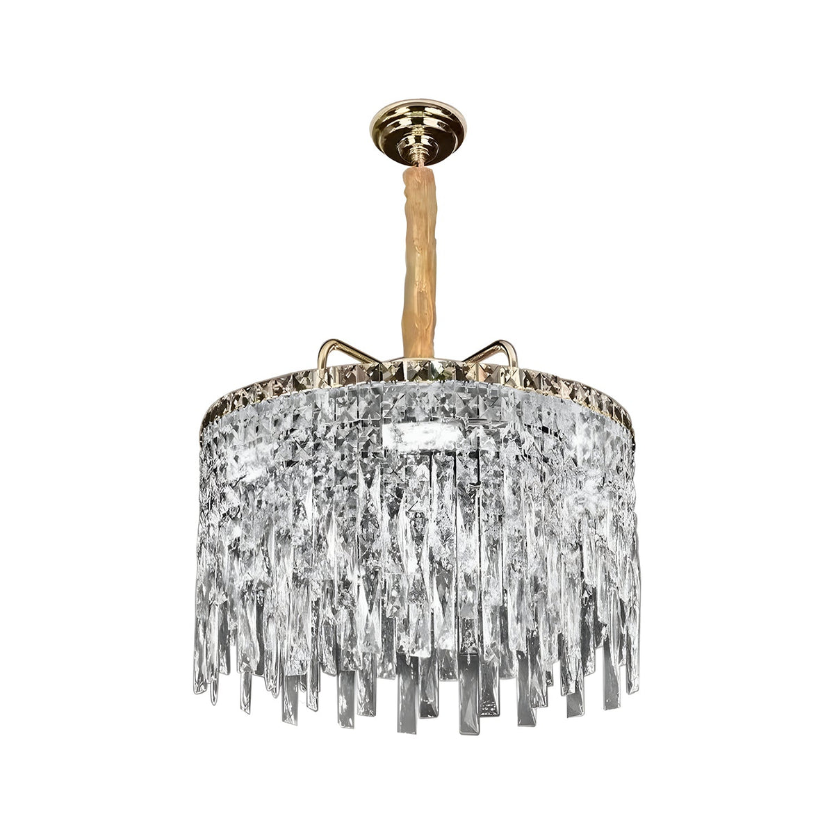 Crystal Lamp Shade - 50 cm (LSCAGC500), Gold, Single
