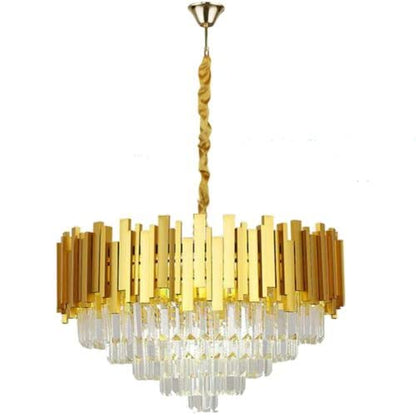 Crystal Lamp Shade - 80 cm, Gold Glass, Single
