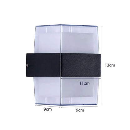 Cuboid Up Down LED Wall Light 12W IP54 – Black, Warm White - photo 4