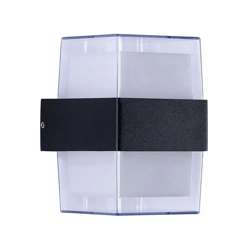 Cuboid Up Down LED Wall Light 12W IP54 – Black, Warm White - photo 6