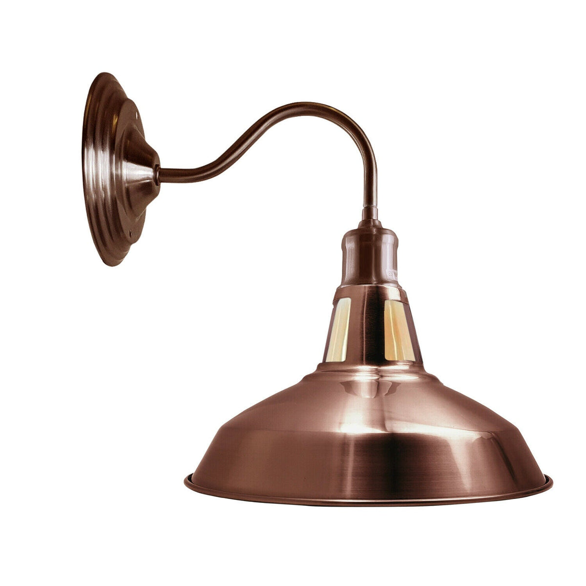 Curved Swan Neck Wall Light Black with Shade - photo 44