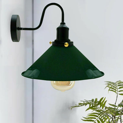 Curved Swan Neck Wall Light with Shade & ST64 Bulb – Black - photo 13