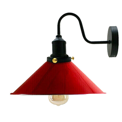 Curved Swan Neck Wall Light with Shade & ST64 Bulb – Black - photo 19