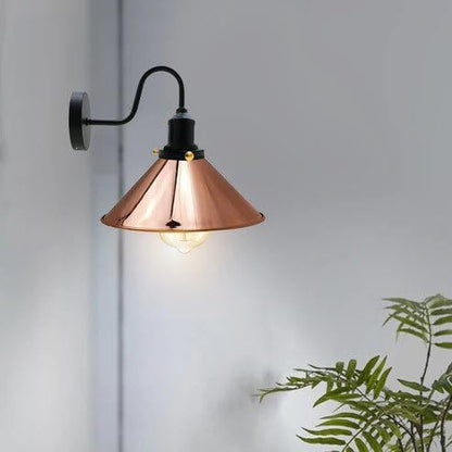 Curved Swan Neck Wall Light with Shade & ST64 Bulb – Black - photo 24