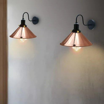 Curved Swan Neck Wall Light with Shade & ST64 Bulb – Black - photo 27