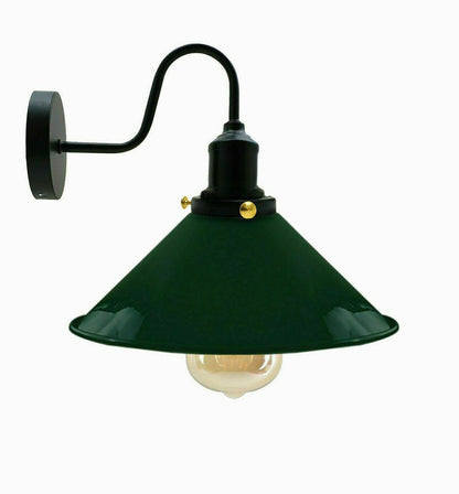 Curved Swan Neck Wall Light with Shade & ST64 Bulb – Black - photo 10