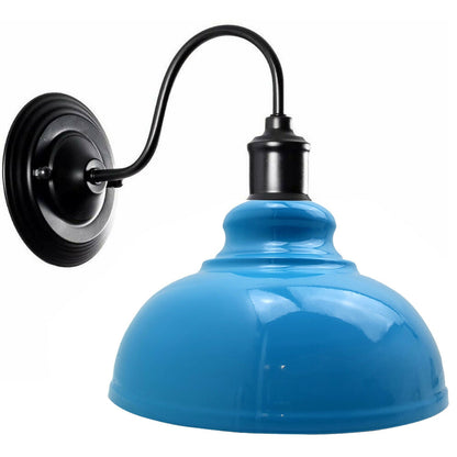 Curved Swan Neck Wall Light Black with Shade - photo 86