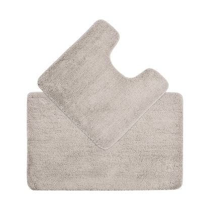 curved bathroom mat | gray bathroom mat set | grey bathroom mat
