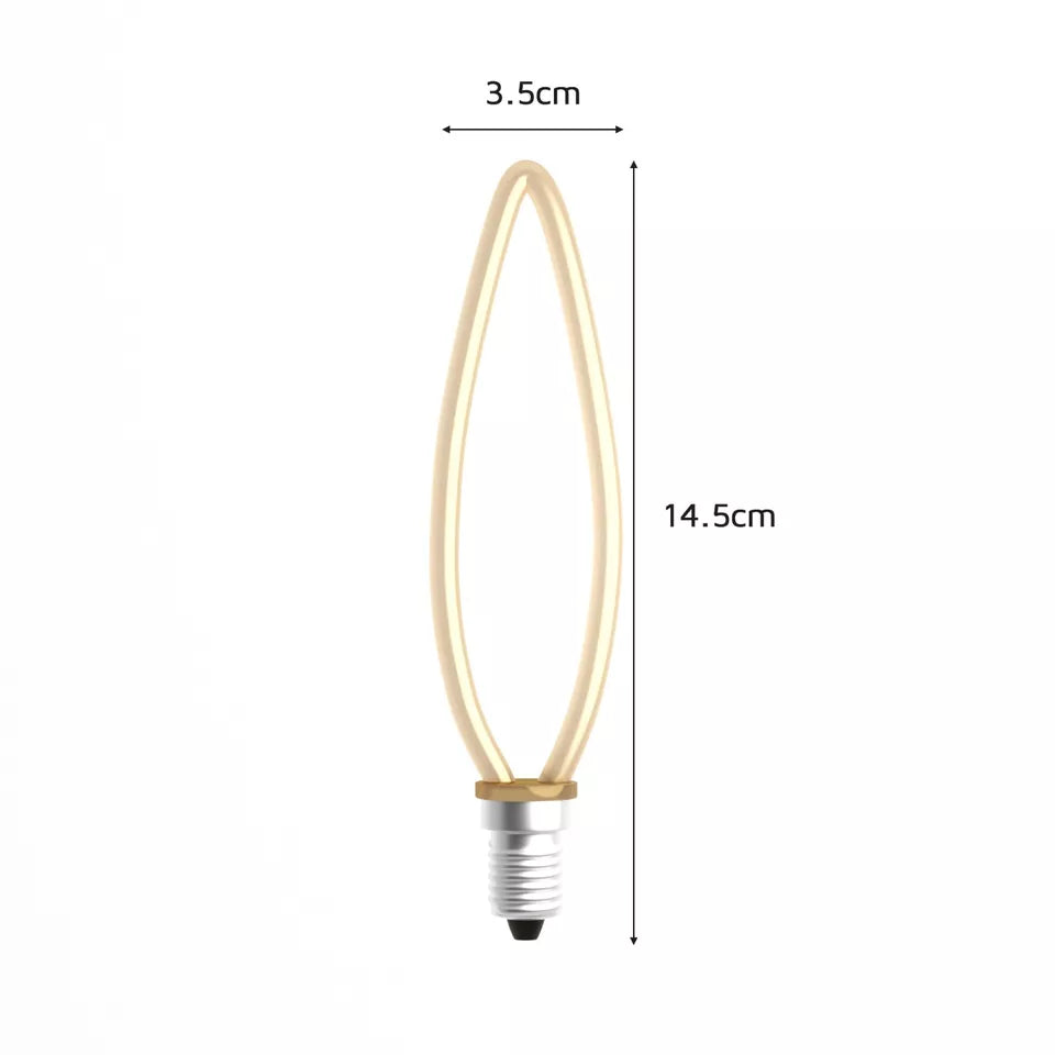 Decorative E14 LED Filament Bulbs – Flame & Leaf - photo 4