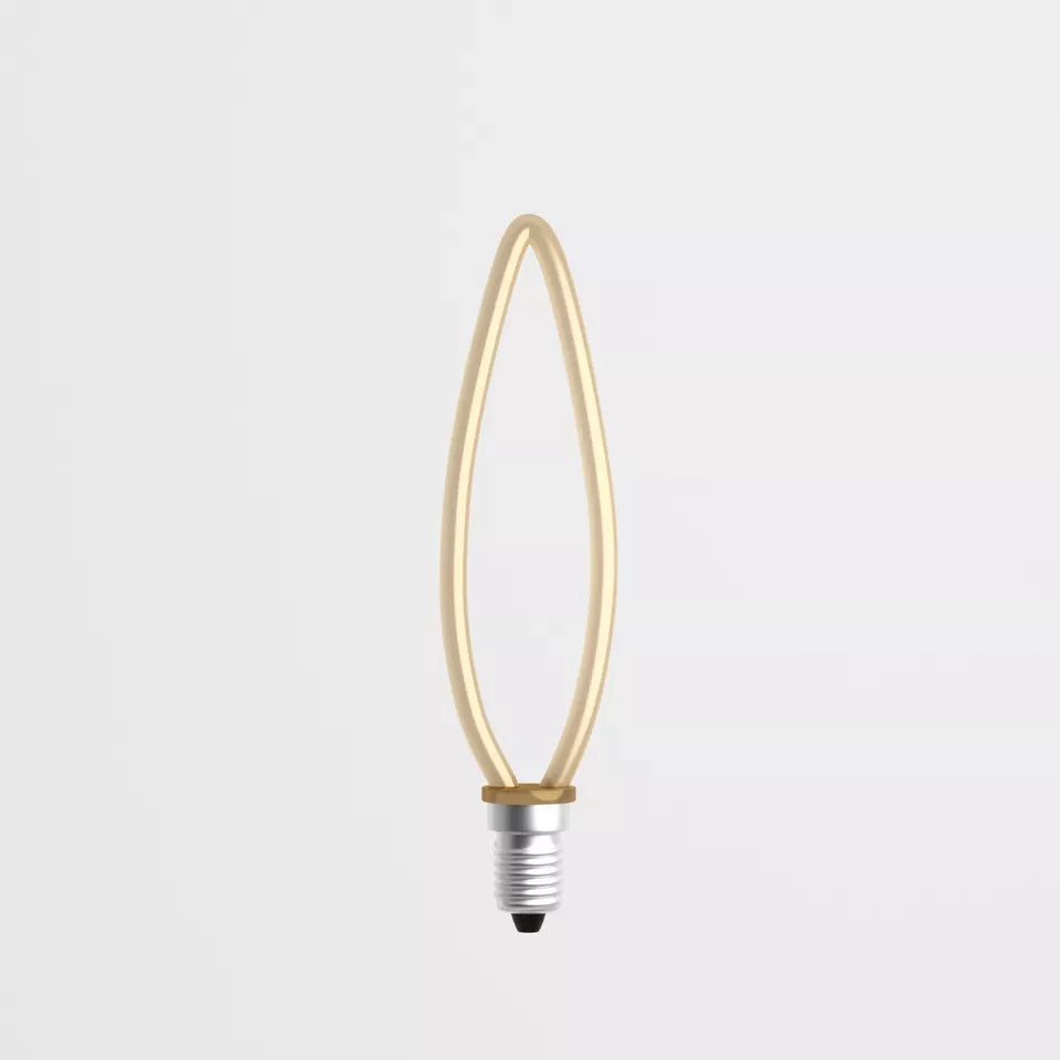 Decorative E14 LED Filament Bulbs – Flame & Leaf - Leaf, Single
