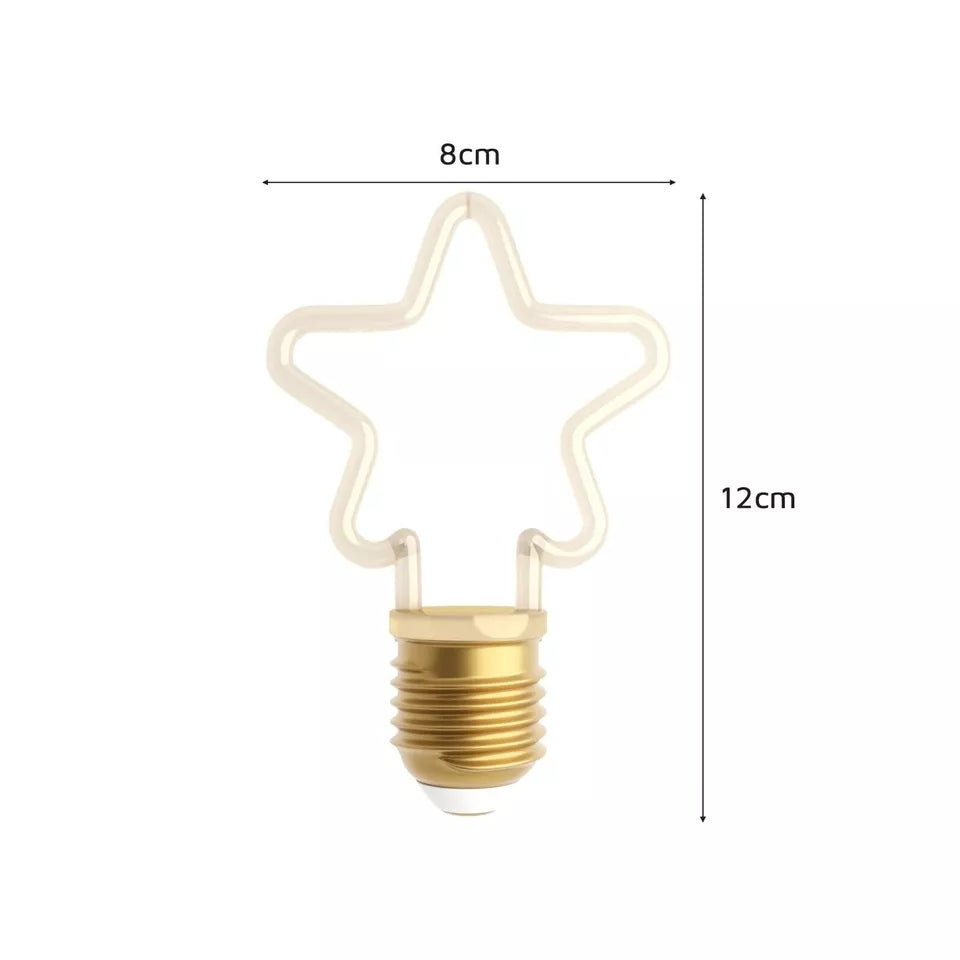 Decorative LED Filament Bulbs E27 – Heart, Star, Spiral, Christmas Tree & More - photo 6