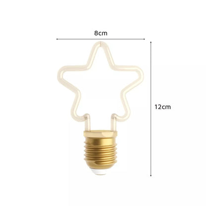Decorative LED Filament Bulbs E27 – Heart, Star, Spiral, Christmas Tree & More - photo 6