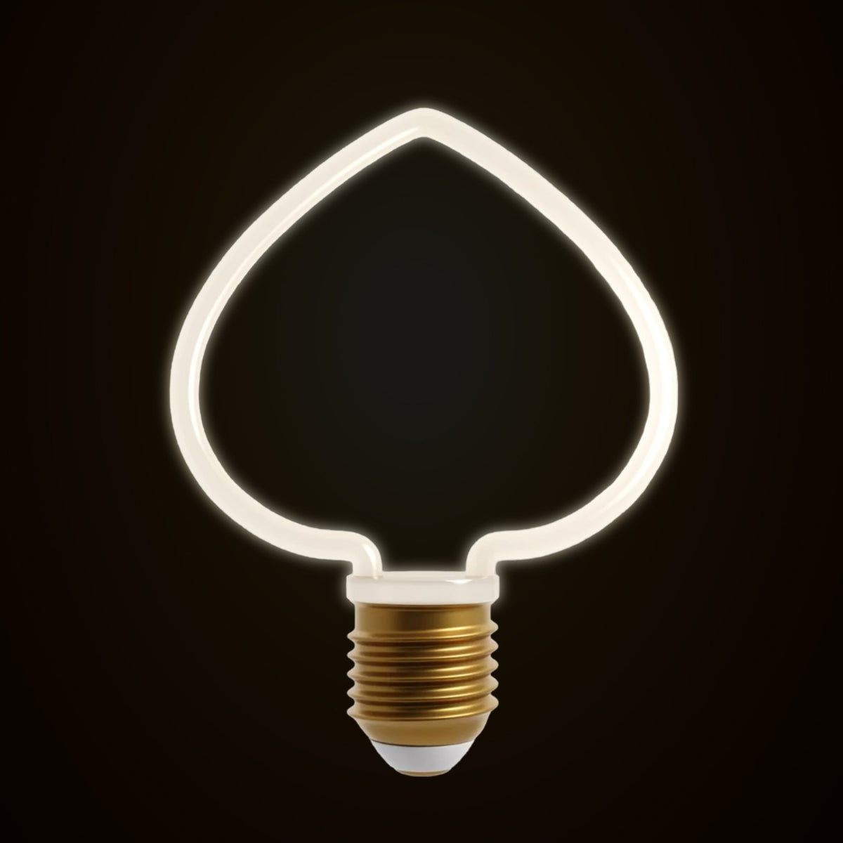 Decorative LED Filament Bulbs E27 – Heart, Star, Spiral, Christmas Tree & More - Heart, Single, 4W
