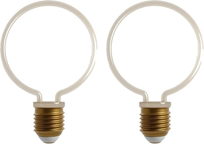 Decorative LED Filament Bulbs E27 – Heart, Star, Spiral, Christmas Tree & More - Rose, Pack of 2, 4W