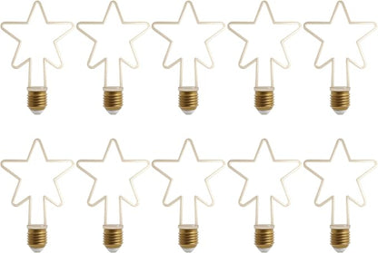 Decorative LED Filament Bulbs E27 – Heart, Star, Spiral, Christmas Tree & More - Spiral, Pack of 10, 4W