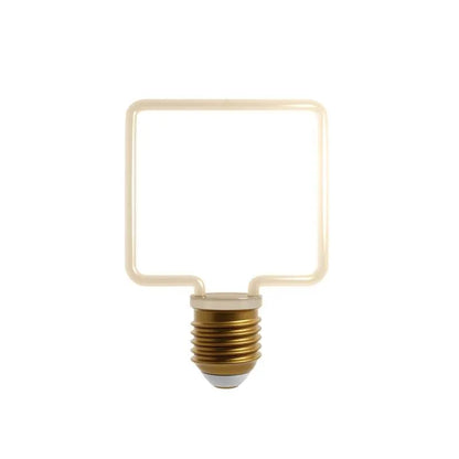 Decorative LED Filament Bulbs E27 – Heart, Star, Spiral, Christmas Tree & More - Square, Single, 4W