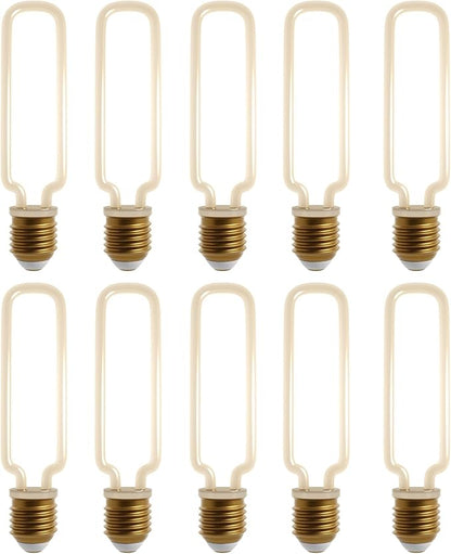 Decorative LED Filament Bulbs E27 – Heart, Star, Spiral, Christmas Tree & More - Teardrop, Pack of 10, 4W