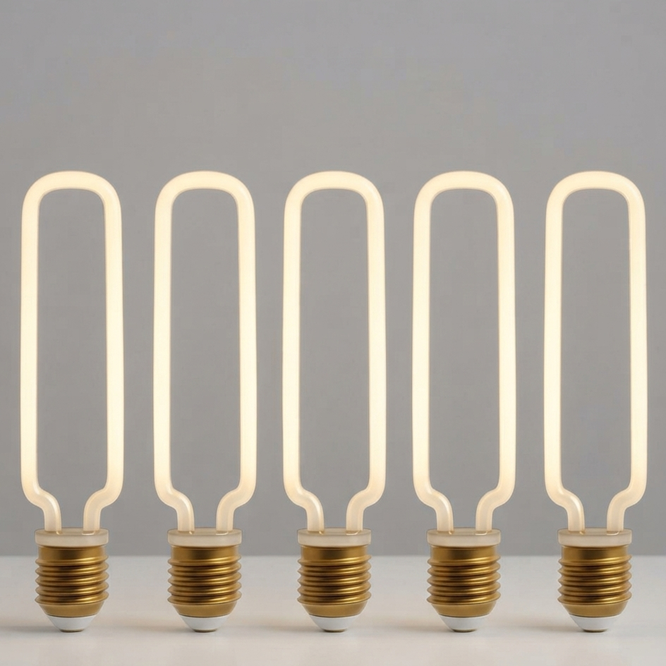 Decorative LED Filament Bulbs E27 – Heart, Star, Spiral, Christmas Tree & More - Teardrop, Pack of 5, 4W